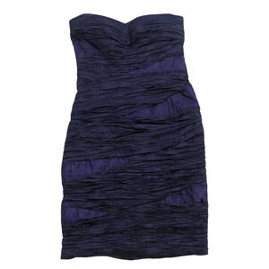 Daisy Strapless Bodycon Mini  Purple Dress XS Shantung Formal